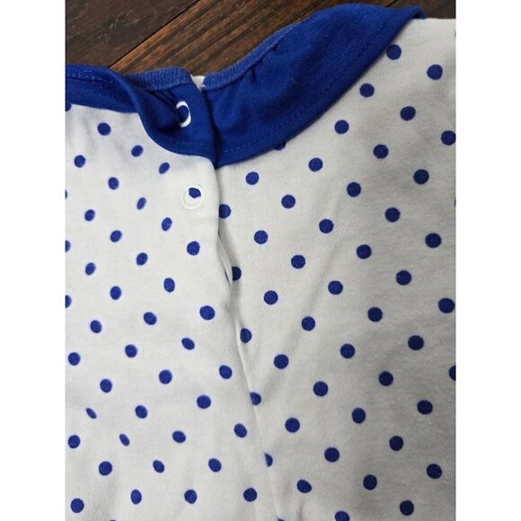 Vintage Baby Girl Polka Dot Flower One Piece Outfit 18 Months - Picture 7 of 9